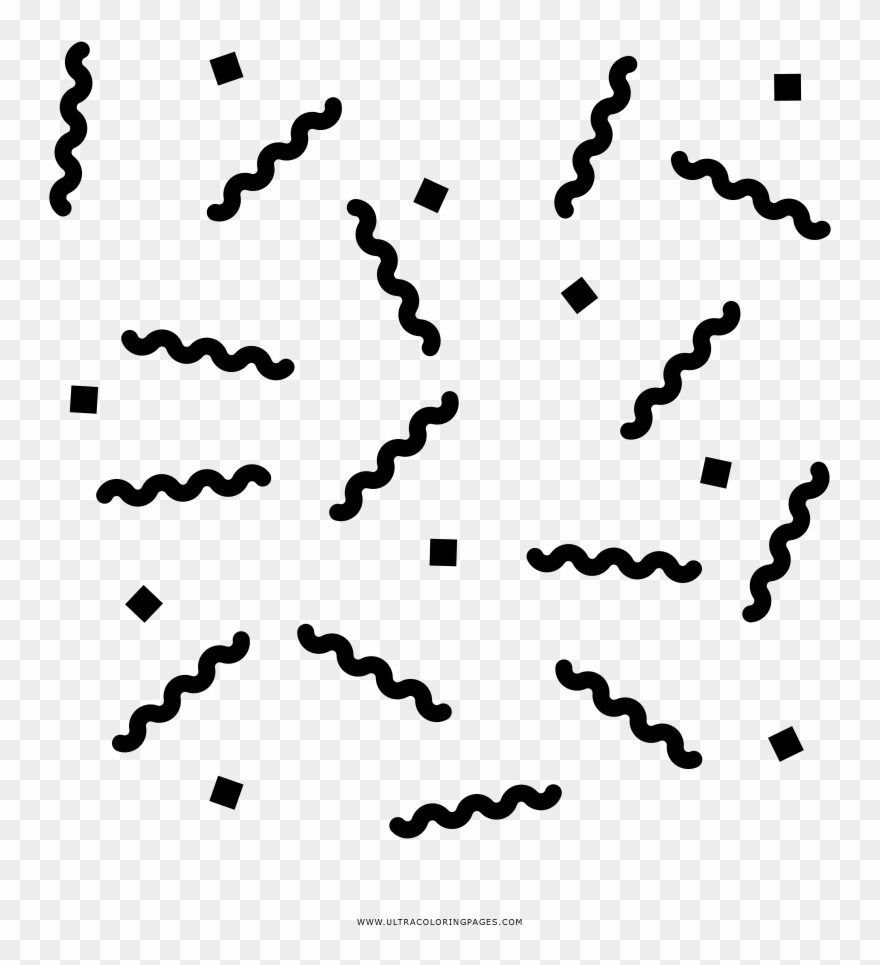 Donkey Pinata Confetti Confetti Coloring Page Ultra - Classic Journal Clipart