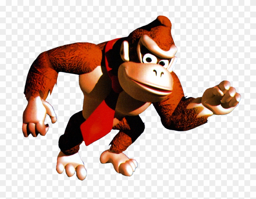Donkey Kong Impersonator Farty Kong Hoping Nobody Realizes - Dk3 Clipart