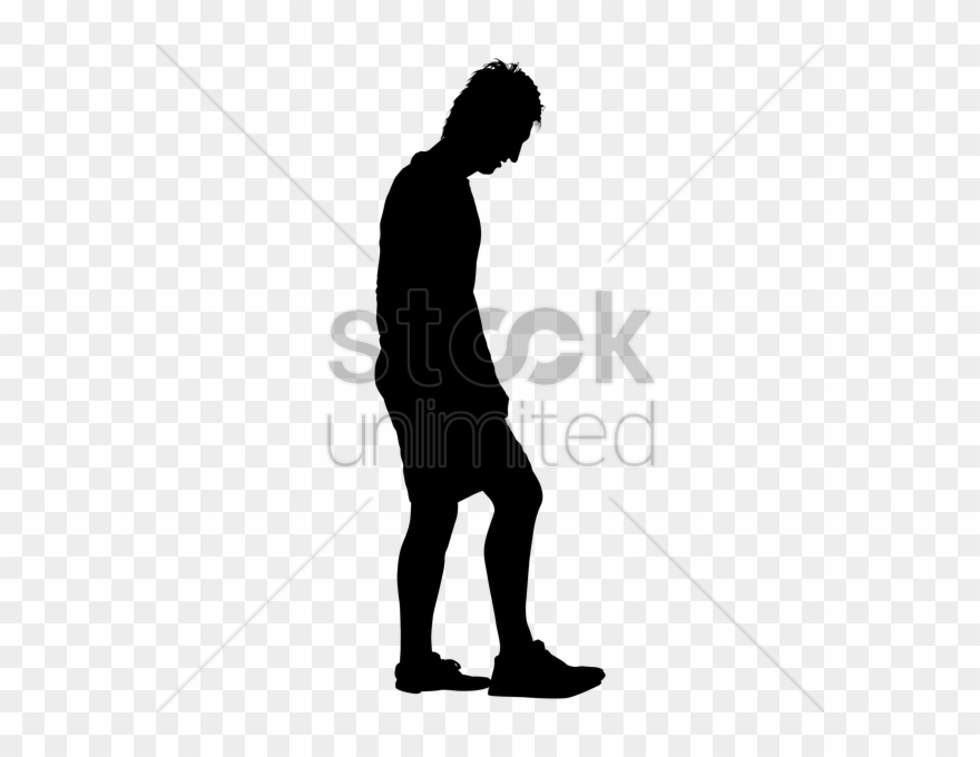 Man Standing Silhouette Clipart