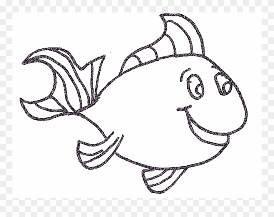 Fish Outline Coloring Page Children Coloring Tropical - Coloring Pages For 2 Year Old Clipart