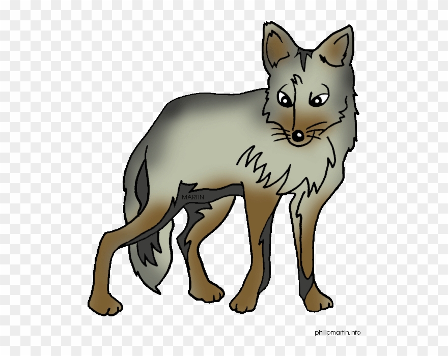 Cute Cartoon Coyotes Clipart