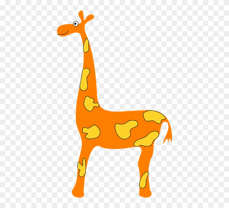 Cartoon Giraffe Clipart 13, Buy Clip Art - Gambar Binatang Kartun Jerapah - Png Download