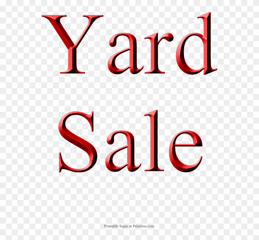 Yard Sale Sign, Red - Printable Blank Sale Signs Clipart