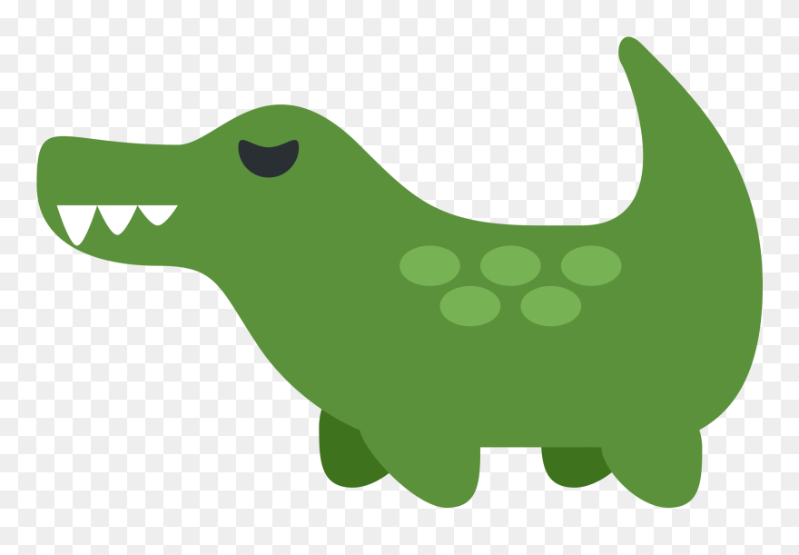 Cartoon Alligator 22, Buy Clip Art - Twitter Crocodile Emoji - Png Download