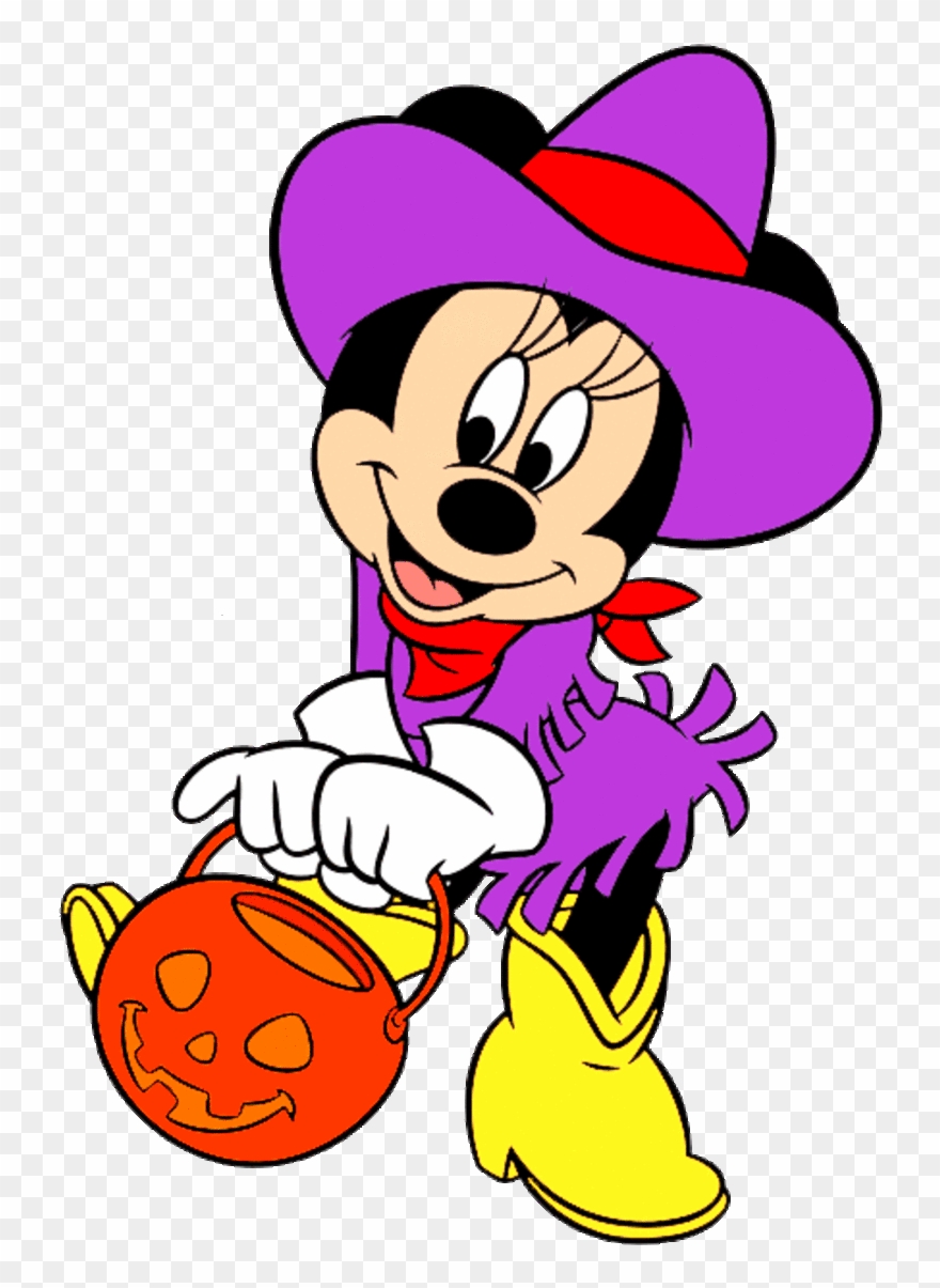 Disney Halloween Minnie Mouse Country Cowgirl With - Disney Halloween Dibujos Animados Clipart