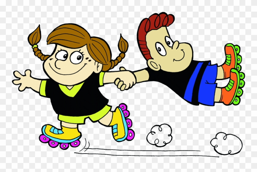 Vector Library Library Inline Cliparts Free Download - Roller Skating Clipart Free - Png Download