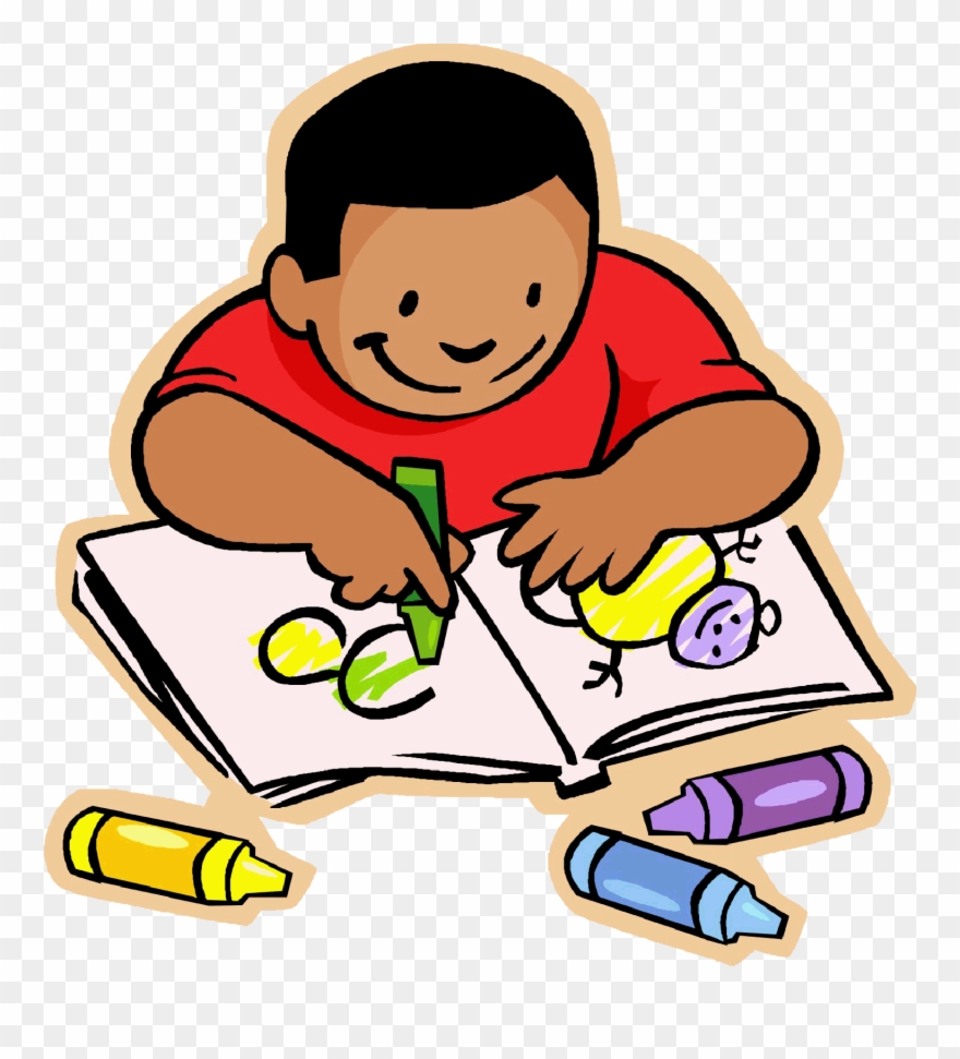 Non Fiction Cliparts - Coloring With Crayons Clipart - Png Download