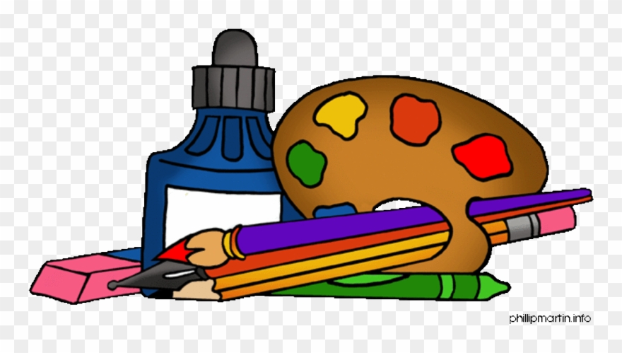 Palette Clipart Art Supply - Free Clipart Art Class - Png Download