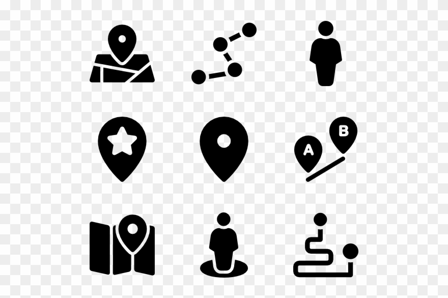 Gps Location Symbol - Location Pin Symbol In Word Clipart