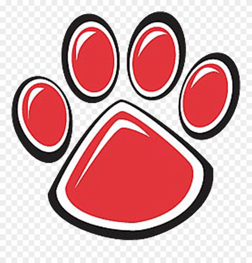Red Paw Print Free Cliparts That You Can Download To - Red And Black Paw Print - Png Download