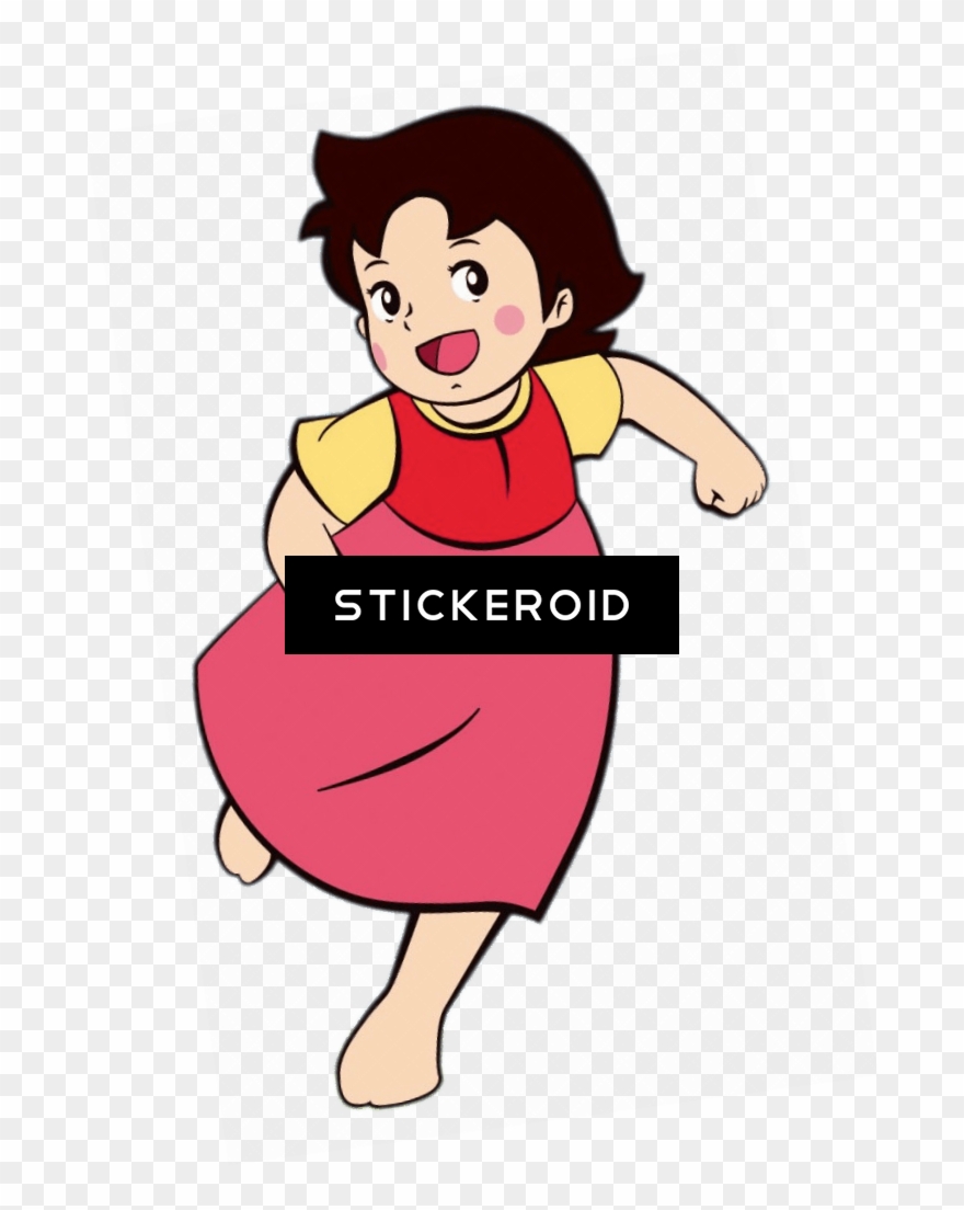 Heidi Running - Heidi Cartone Clipart