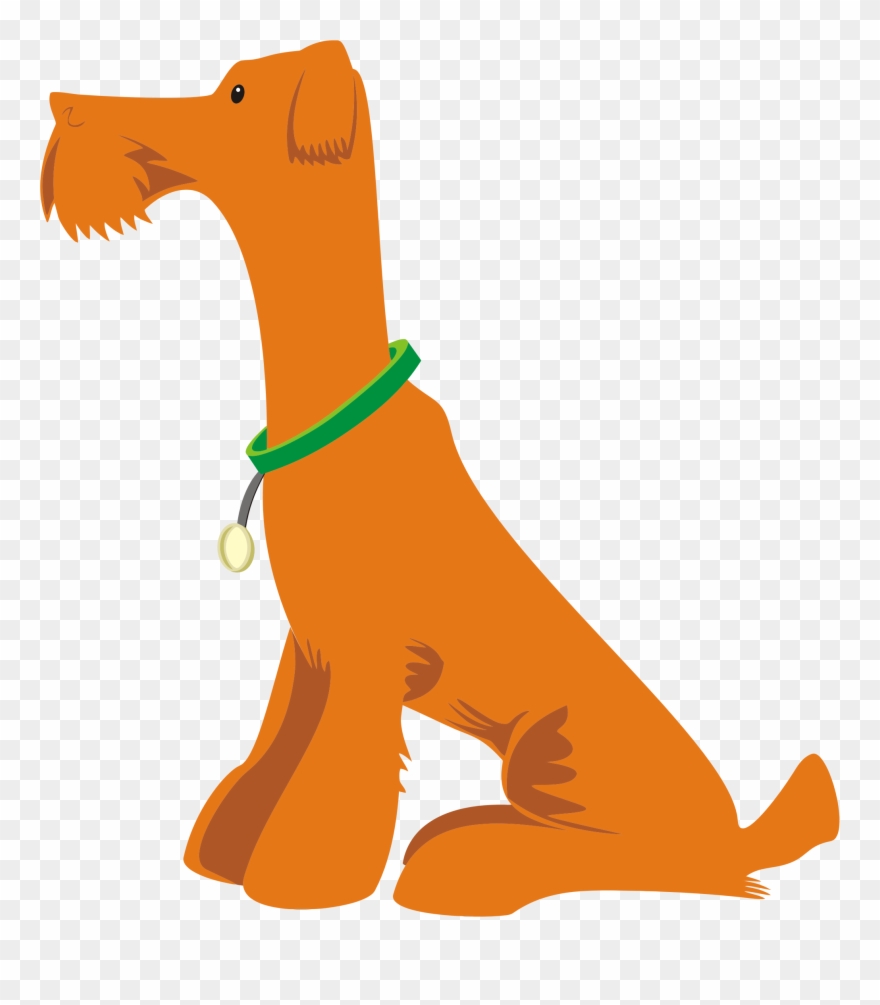 Orange Dog Sitting Clip Art - Sitting Dog Vector Png Transparent Png