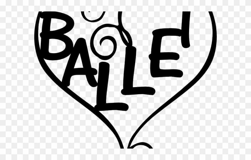 Ballerina Clipart Word - Love Ballet - Png Download