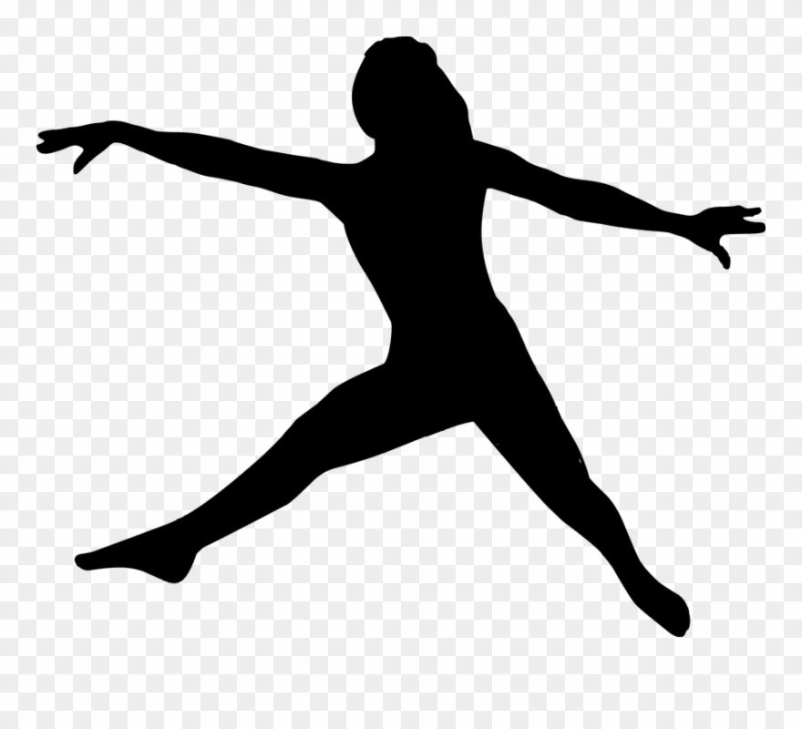 Siluetas Deportivas De Gimnasia Clipart