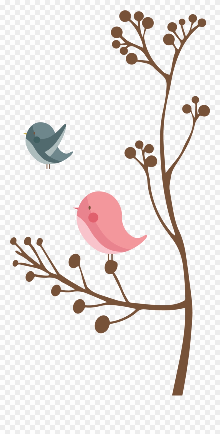 Mark 10 - 13-16 - Budding Blue Reply Cards On Shimmer Stock Clipart