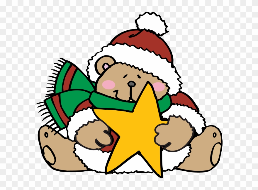 Cute Teddy Bears Dressed For Christmas - Free Christmas Clip Art Free - Png Download