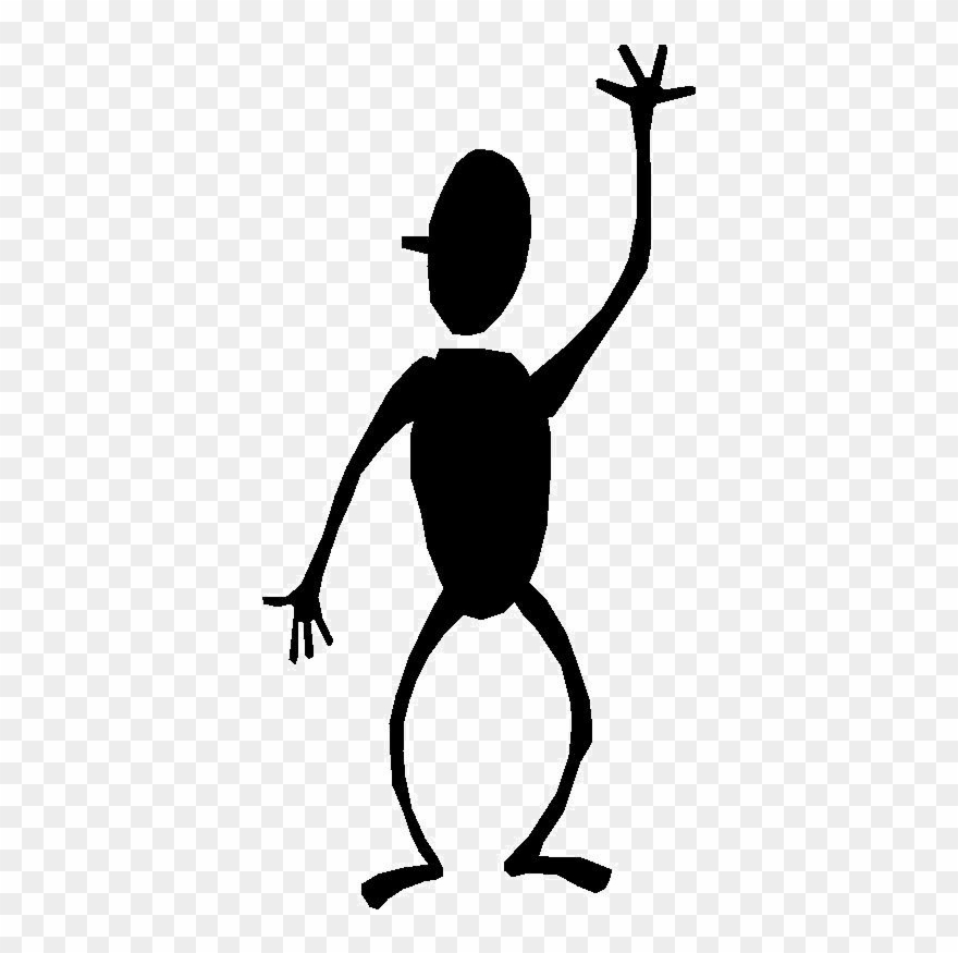 Office Clipart Screen Beans - Stick Figure Waving Goodbye - Png Download