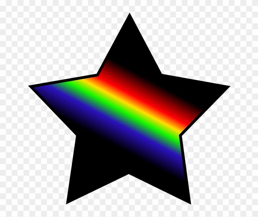 Color Star Cliparts 6, Buy Clip Art - Rainbow Star - Png Download