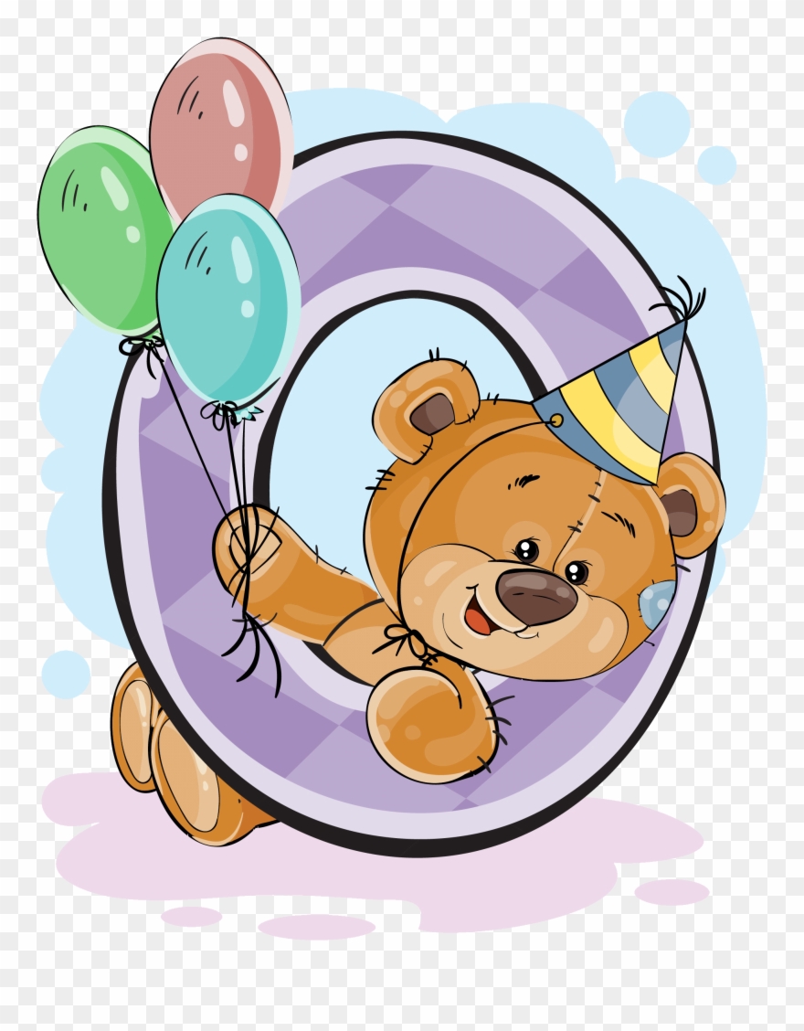 Iris, Teddy Bears, Card Making, Happy Birthday, Clip - Numero Com Urso - Png Download