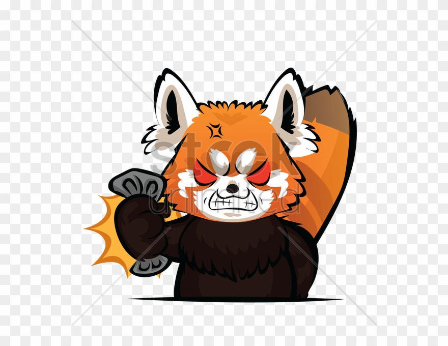 Angry Red Panda Cartoon Clipart Red Panda Giant Panda - Angry Red Panda Cartoon - Png Download