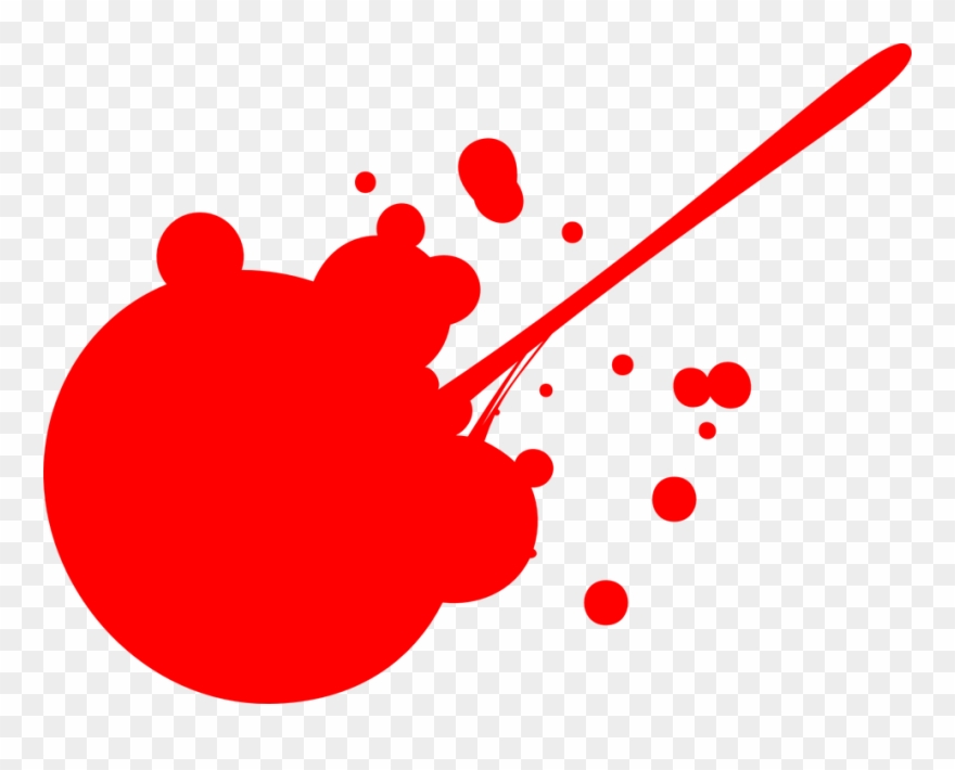 Collection Of Red Paint Cliparts - Cartoon Blood Splatter Png Transparent Png