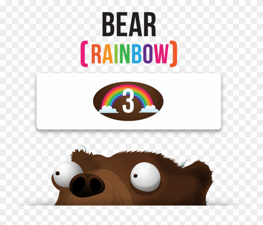 Rainbow Bear Head - 23231 Clipart