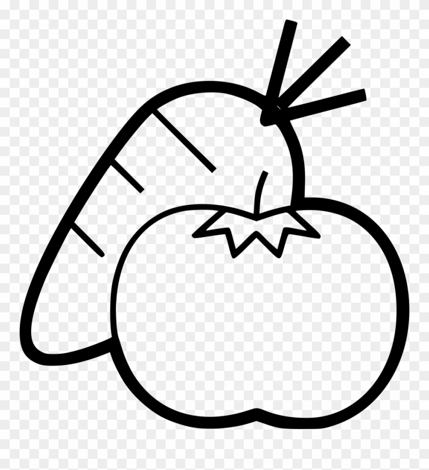 Foods Drinks Carrot Tomato Comments - Carrot Outline Png Clipart