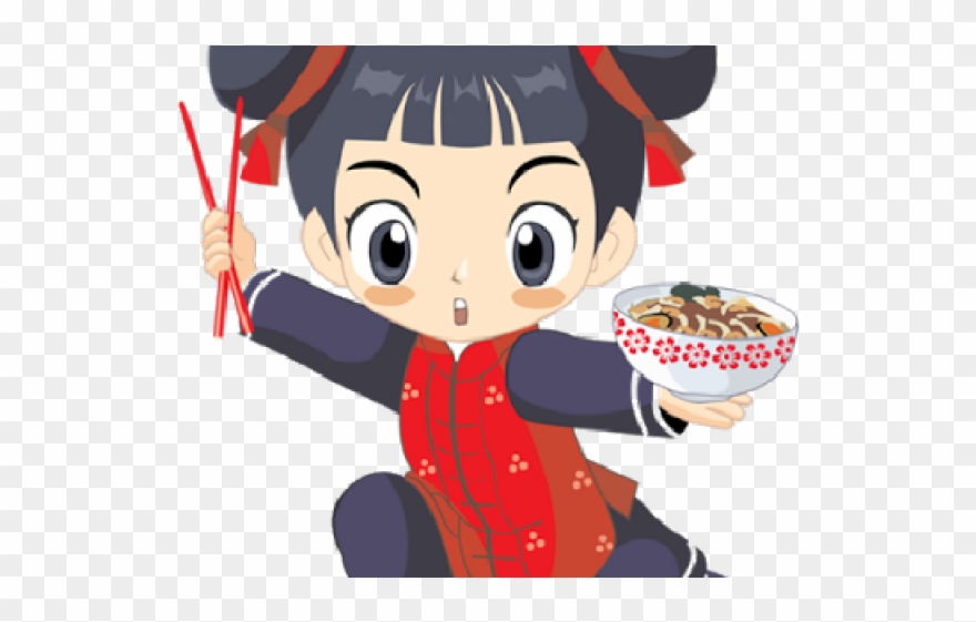 Cute Cartoon Japanese Girl Clipart
