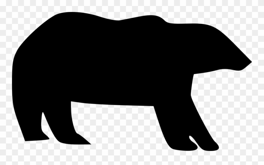 Bear Paw Outline 18, Buy Clip Art - Silueta Oso Polar Png Transparent Png