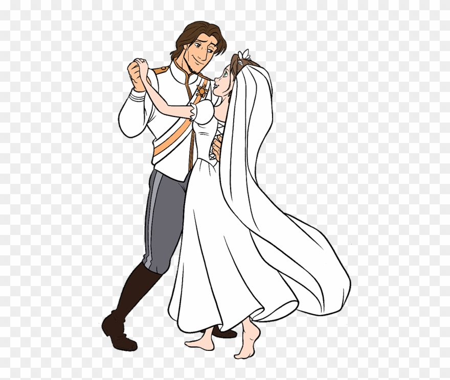 Disney - Rapunzel And Flynn Dancing Clipart