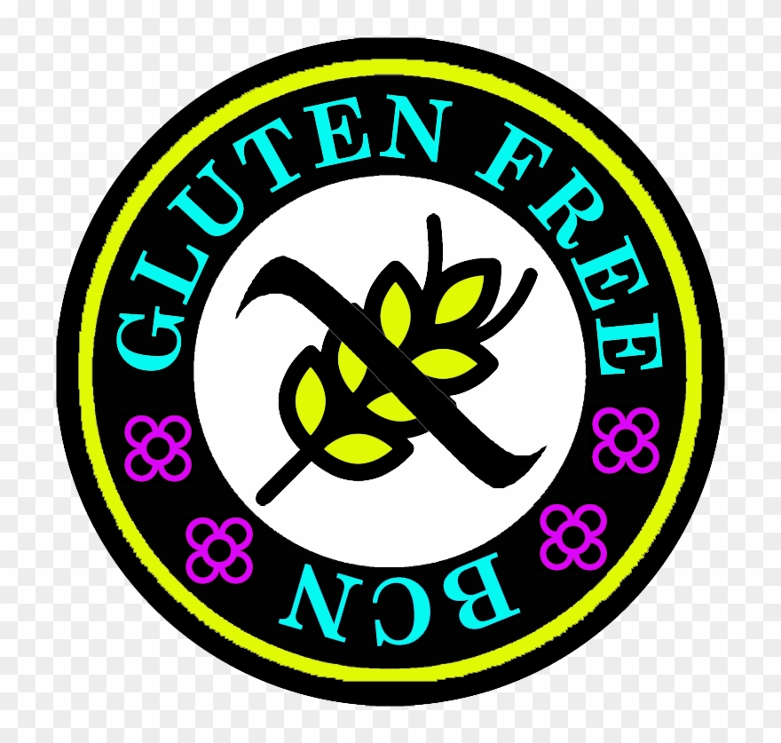 Gluten Free Bcn Logo Center White - Circle Clipart