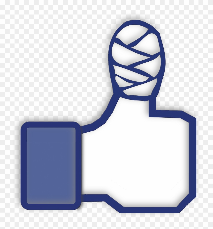 No Facebook Page - Thumbs Up Emoji With Bandage Clipart
