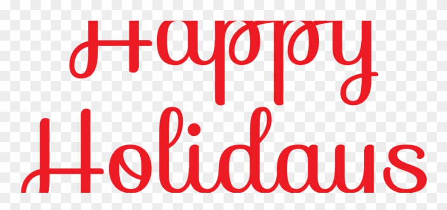 Winter Happy Holidays Clipart - Png Download