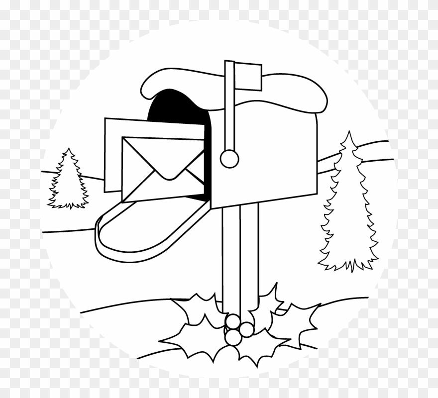Coloring Activity Pages - Mailbox Coloring Page Clipart