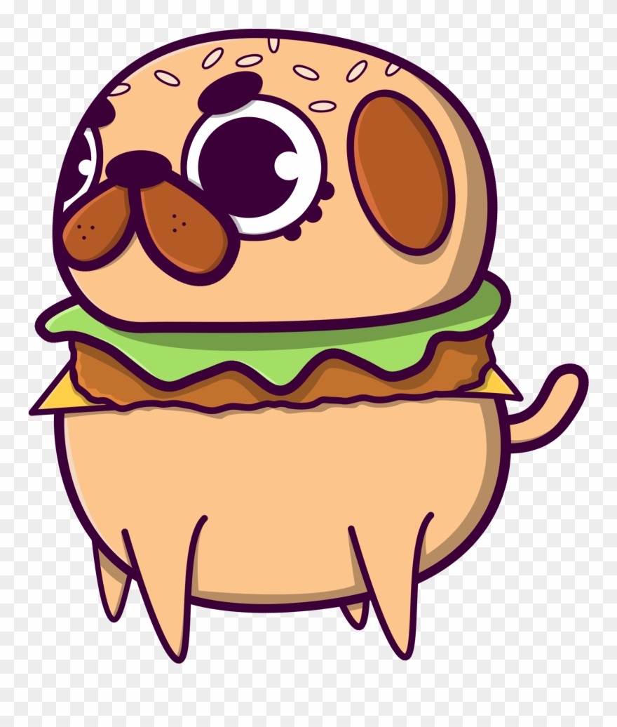 Pug Burger Clipart