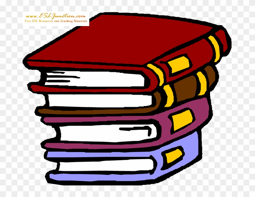 Classroom Objects Clipart - Cartoon Books - Png Download