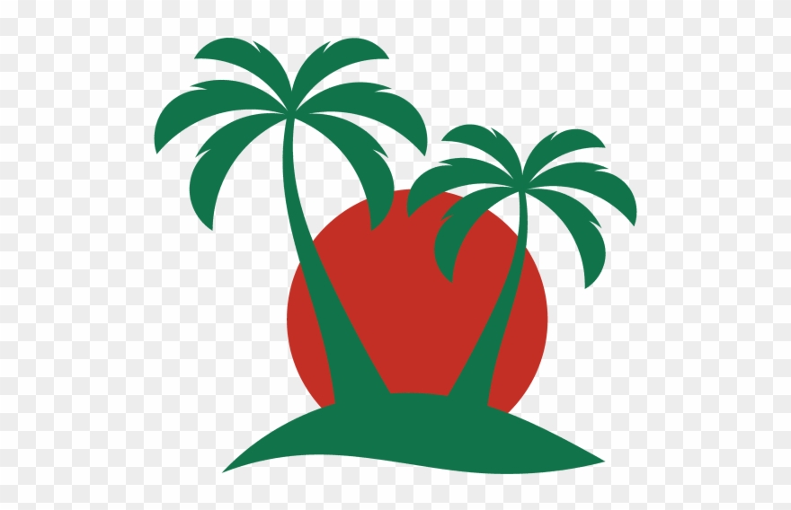 E L Puerto Restaurant - Island Palm Tree Vector Clipart