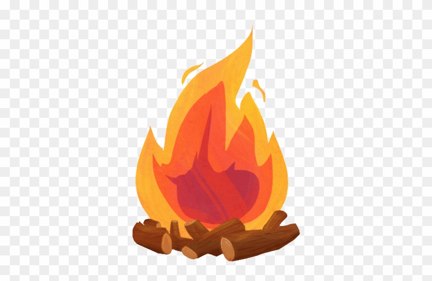 Camp Fire Gif Clipart Campfire Clip Art - Campfire Gif Transparent Background - Png Download