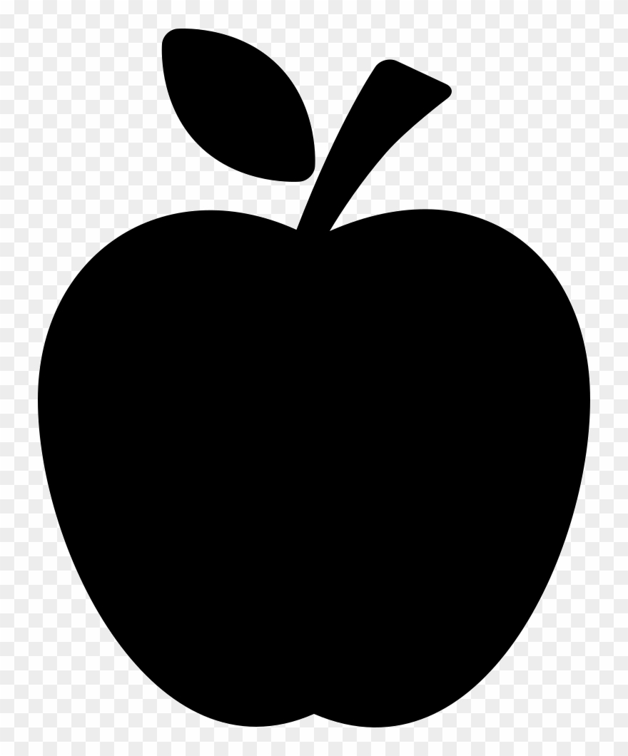 Png File - Apple Black Silhouette Png Clipart