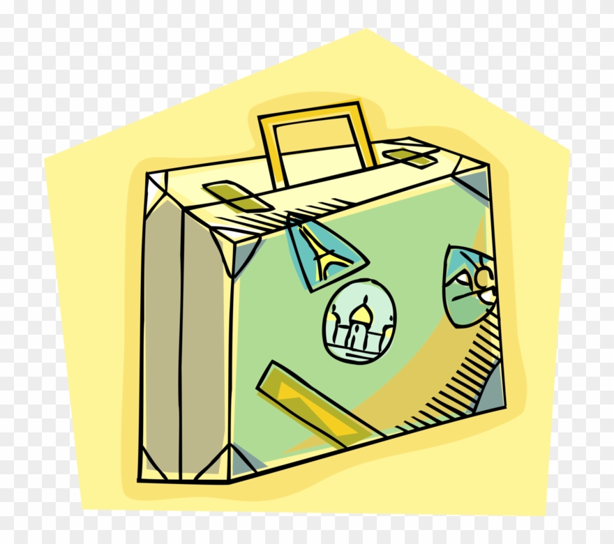 International World Travel Suitcase - Suitcase Clipart