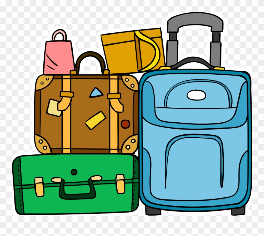 Suitcase Baggage Travel - Luggage Cartoon Clipart