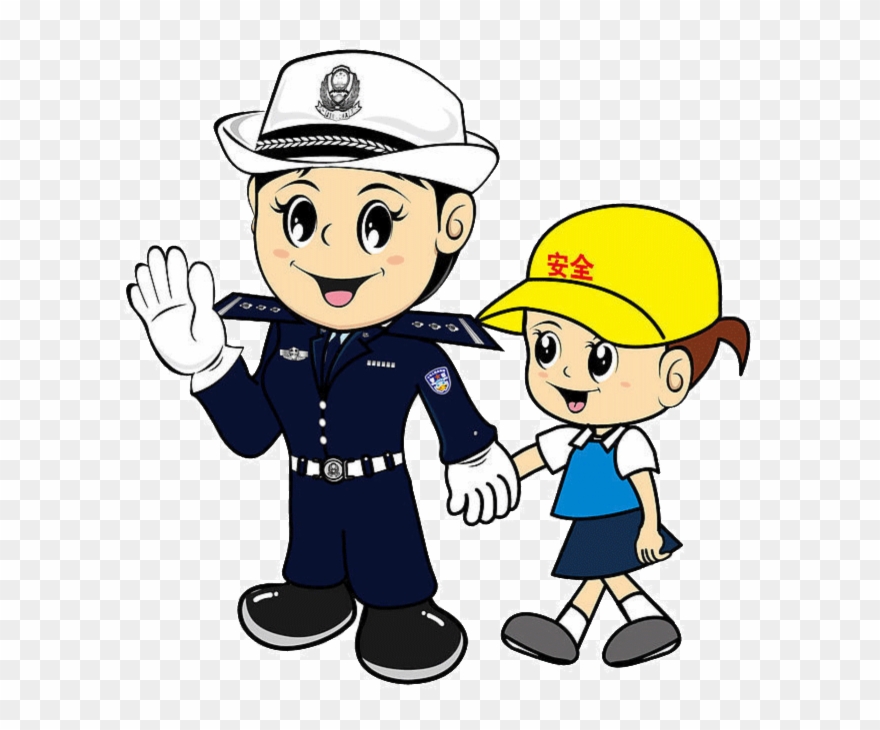 Civilized Travel Cartoon Design - 交通 警察 卡通 图片 Clipart