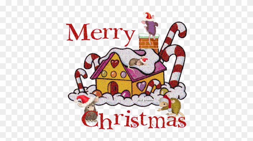 Mcmicegingerbreadhouse Gif By Alongway99 - Merry Christmas Gingerbread House Animated Gif Clipart