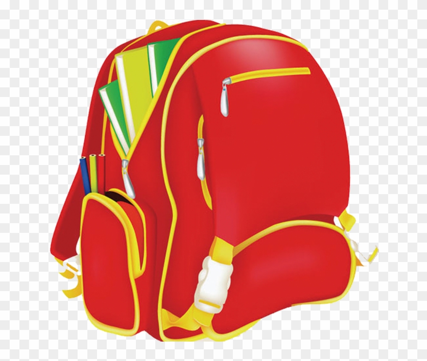 Picture Transparent Download Bag School Backpack Clip - School Bag Illustration - Png Download