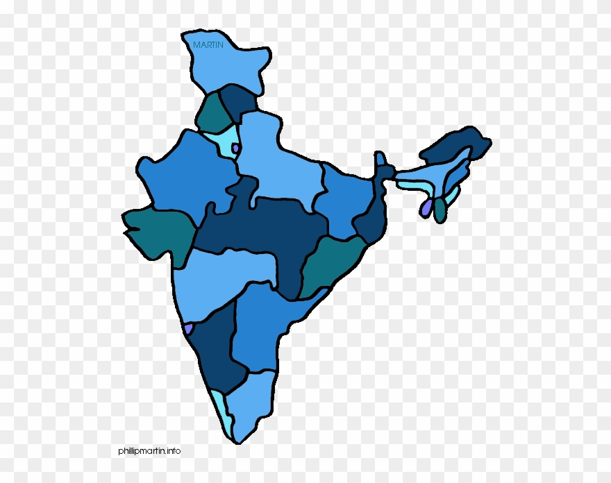 India Clip Art - Map Of India Clip Art - Png Download