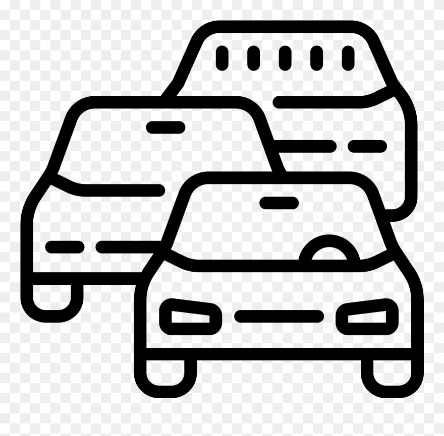 Freeuse Collection Of Black And White High - Traffic Congestion Icon Png Clipart