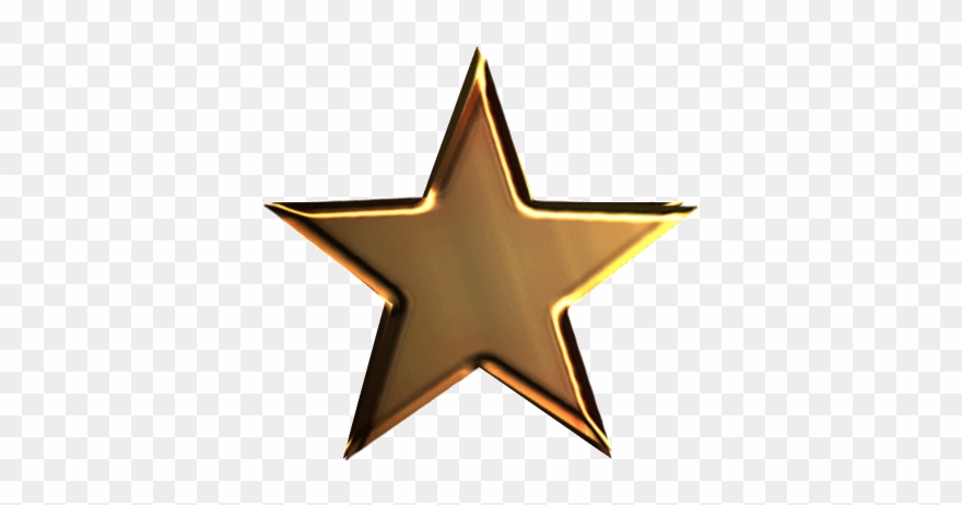 Picture Of A Gold Star 9, Buy Clip Art - Star Gif Transparent Background - Png Download