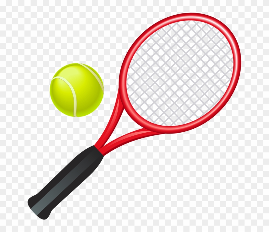Фотки Kinderturnen, Grafiken, Tennis-party, Tennisschläger, - Cartoon Tennis Ball And Racket Clipart