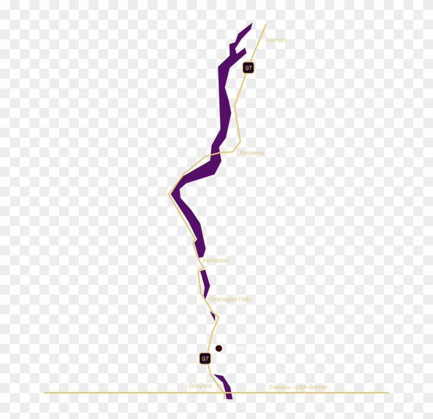 Wine Tour Map Showing Oliver Wineries - Wine Clipart