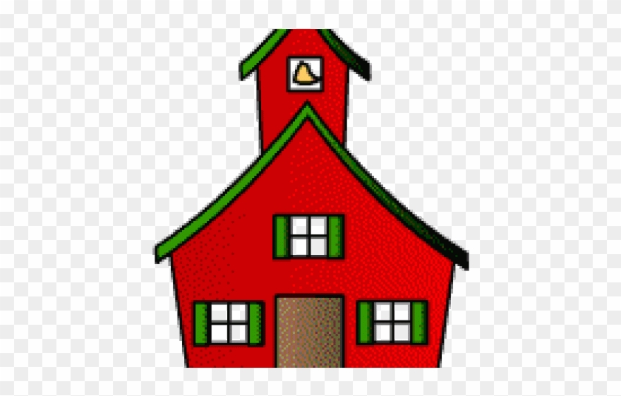 House Clipart Animated - School House Clip Art - Png Download